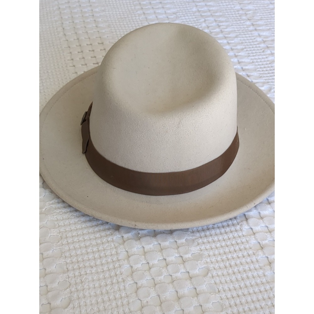 Goorin‎ Bros The Doctor Fedora Hat Size XL Beige Cream